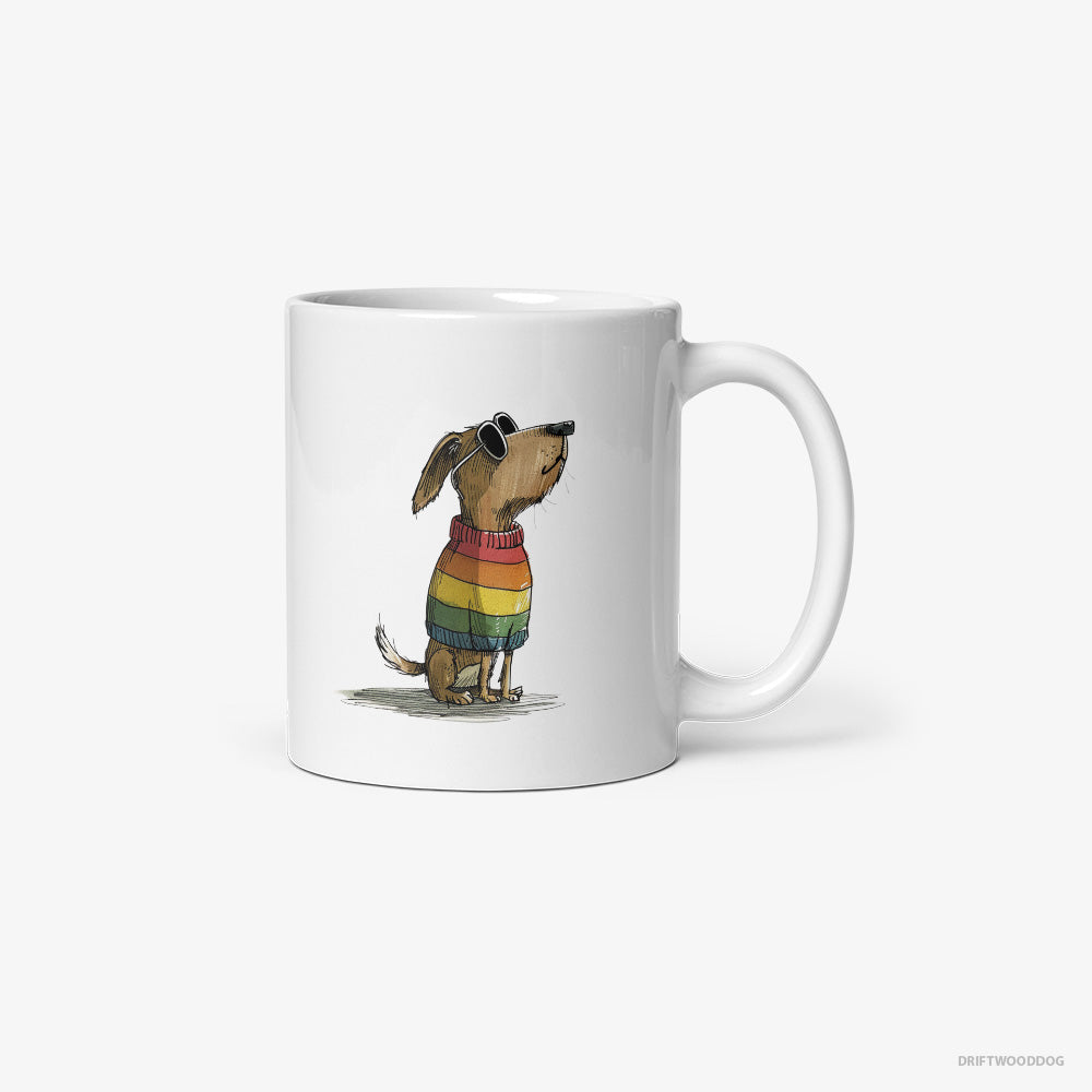 Beagle Wearing Rainbow Outfit Classic Mug