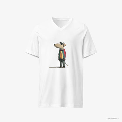 Beagle Dressed in Rainbow Attire White T-Shirt