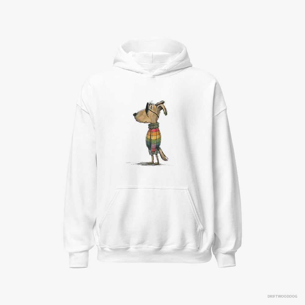 Beagle Hoodie – Men White Hoodie Classic – All Set for Pride (on White Background)