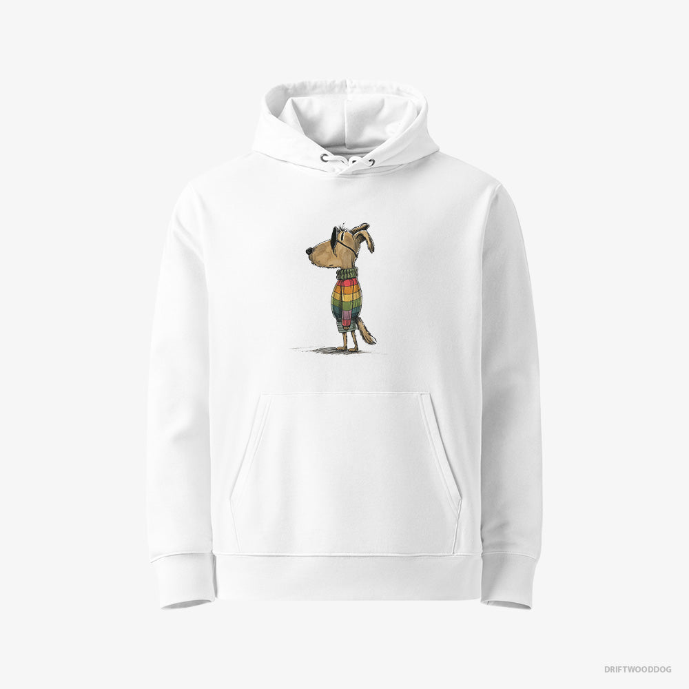 Beagle Hoodie – Women White Hoodie Eco-Friendly – All Set for Pride (on White Background)