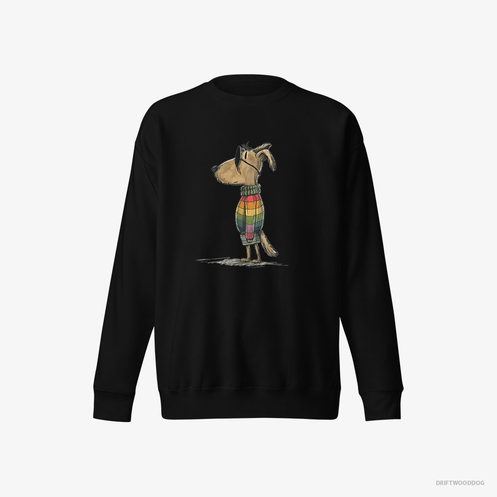 Beagle Sweatshirt – Men Black Sweatshirt Eco-Friendly – All Set for Pride (on White Background)