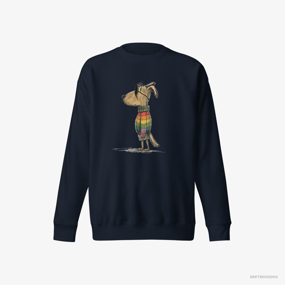 Beagle Sweatshirt – Men Navy Sweatshirt Eco-Friendly – All Set for Pride (on White Background)