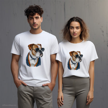 Bulldog Ready for Pride T-Shirt – Unisex T-Shirt for Dog Lovers 