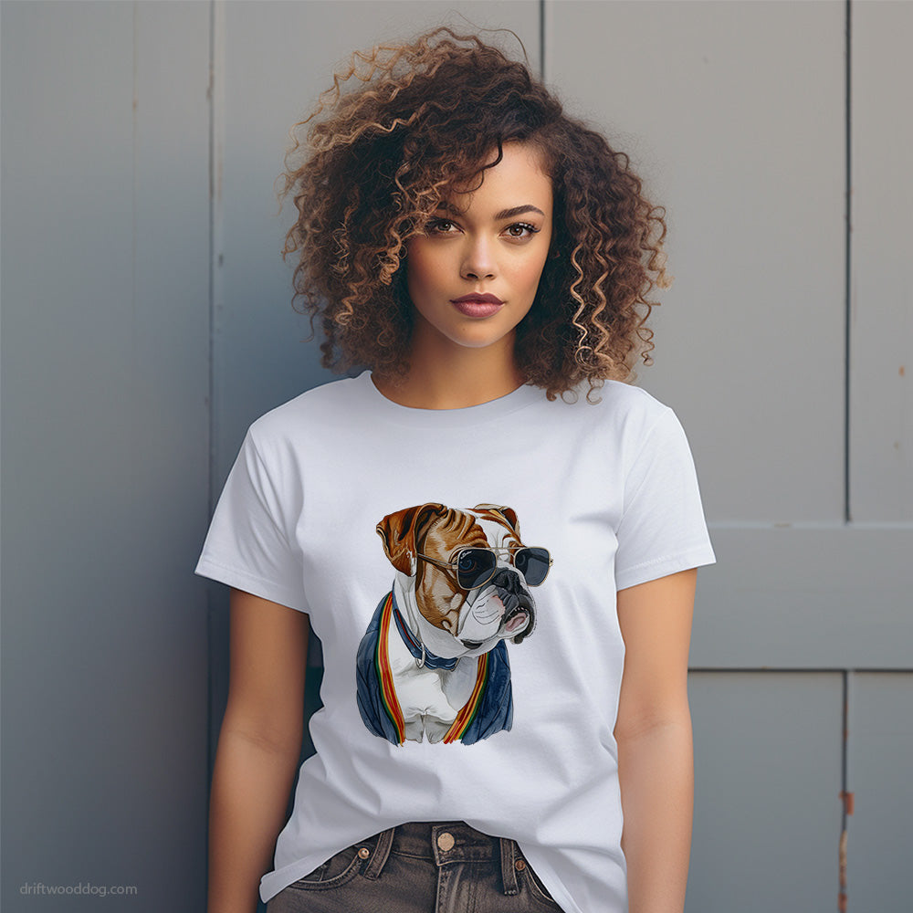 Bulldog Ready for Pride T-Shirt – Dog T-Shirt for Women