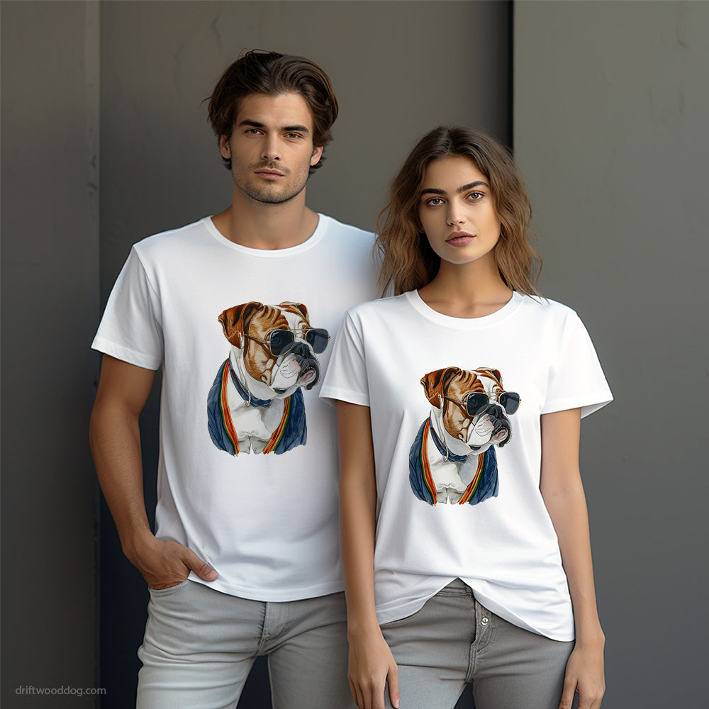 Bulldog Ready for Pride T-Shirt – Dog-Themed Gifts for Dog Lovers