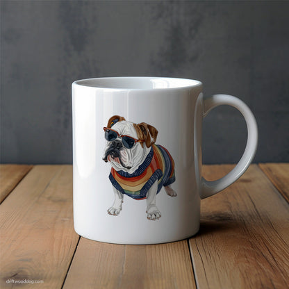 Bulldog Geared up for Pride Mug – Unique Dog Cups | Dog-Themed Mugs