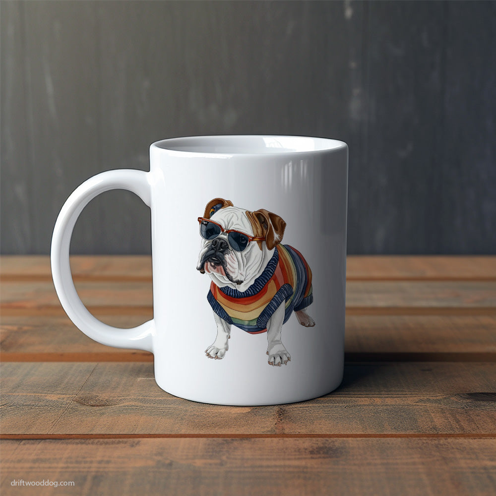 Bulldog Geared up for Pride Mug – Cute Dog-Themed Mugs | Perfect Gifts for Dog Lovers