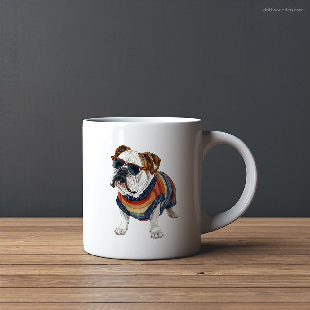 Bulldog Geared up for Pride Mug – Custom Dog Mugs | Personalized Pet Mugs