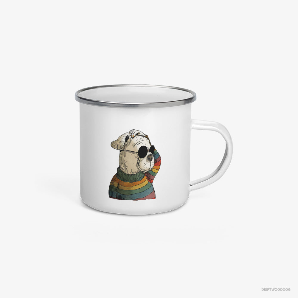 Bulldog Eager for Pride Enamel Mug