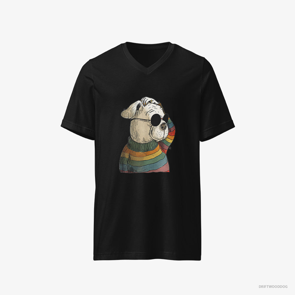 Bulldog Eager for Pride – Men's T-Shirt Black V-Neck – V-Neck