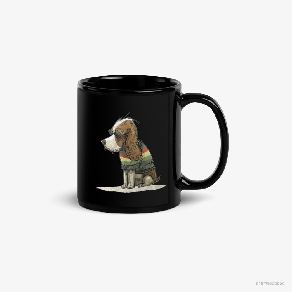 CKC Spaniel Wearing Rainbow Outfit – Mug Black – Classic