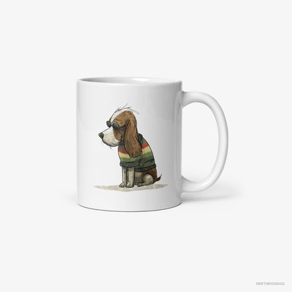 Cavalier King Charles Spaniel Wearing Rainbow Outfit White Mug