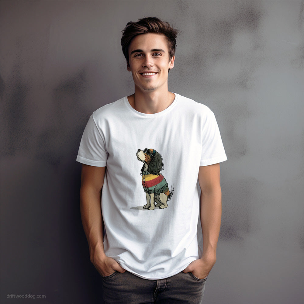 Cavalier King Charles Spaniel Excited for Pride T-Shirt – Dog Graphic Tee for Men