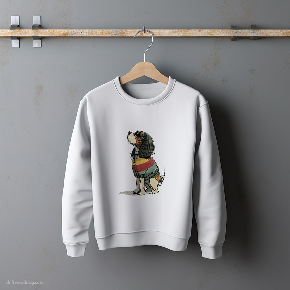 Cavalier King Charles Spaniel Excited for Pride Sweatshirt – Unisex Sweatshirt for Dog Lovers