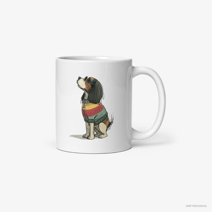 Cavalier King Charles Spaniel Excited for Pride White Mug