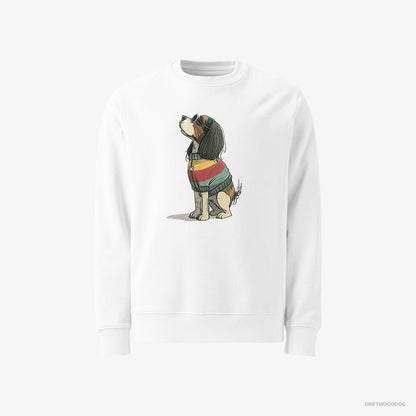 Cavalier King Charles Spaniel Excited for Pride White Sweatshirt