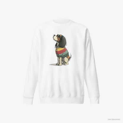 Cavalier King Charles Spaniel Excited for Pride White Sweatshirt