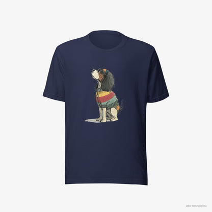 Cavalier King Charles Spaniel Excited for Pride Navy T-Shirt