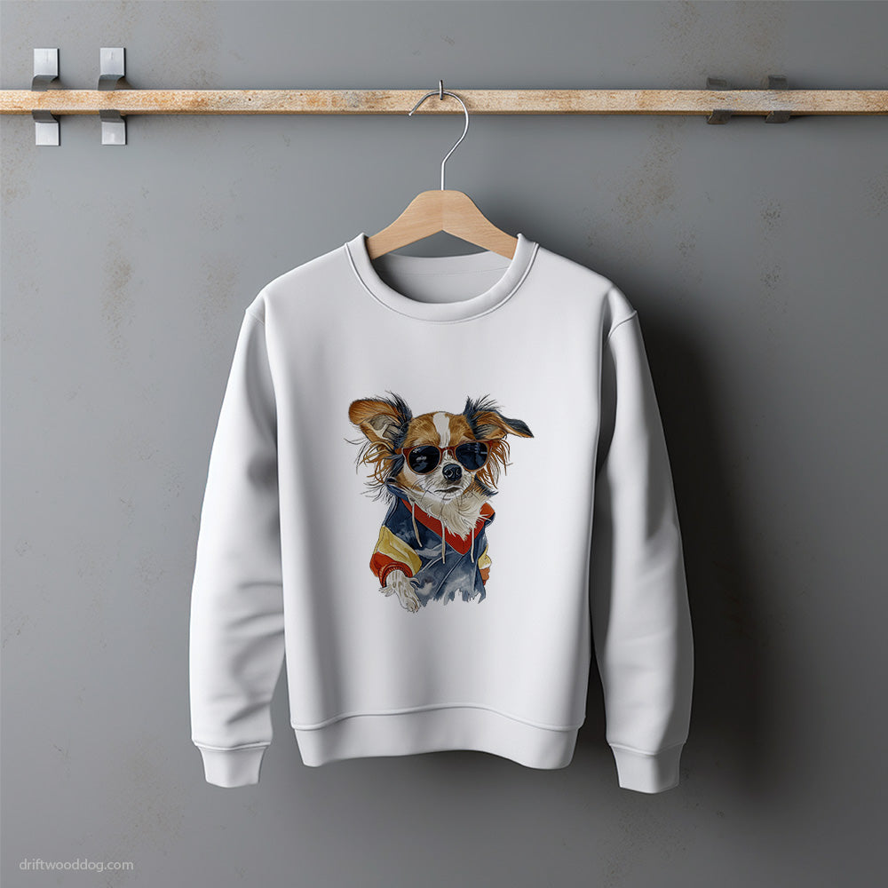 Chihuahua Wearing Rainbow Outfit Sweatshirt – Unisex Sweatshirt for Dog Lovers