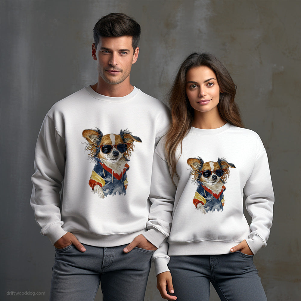 Chihuahua Wearing Rainbow Outfit Sweatshirt – Unisex Sweatshirt for Dog Owners