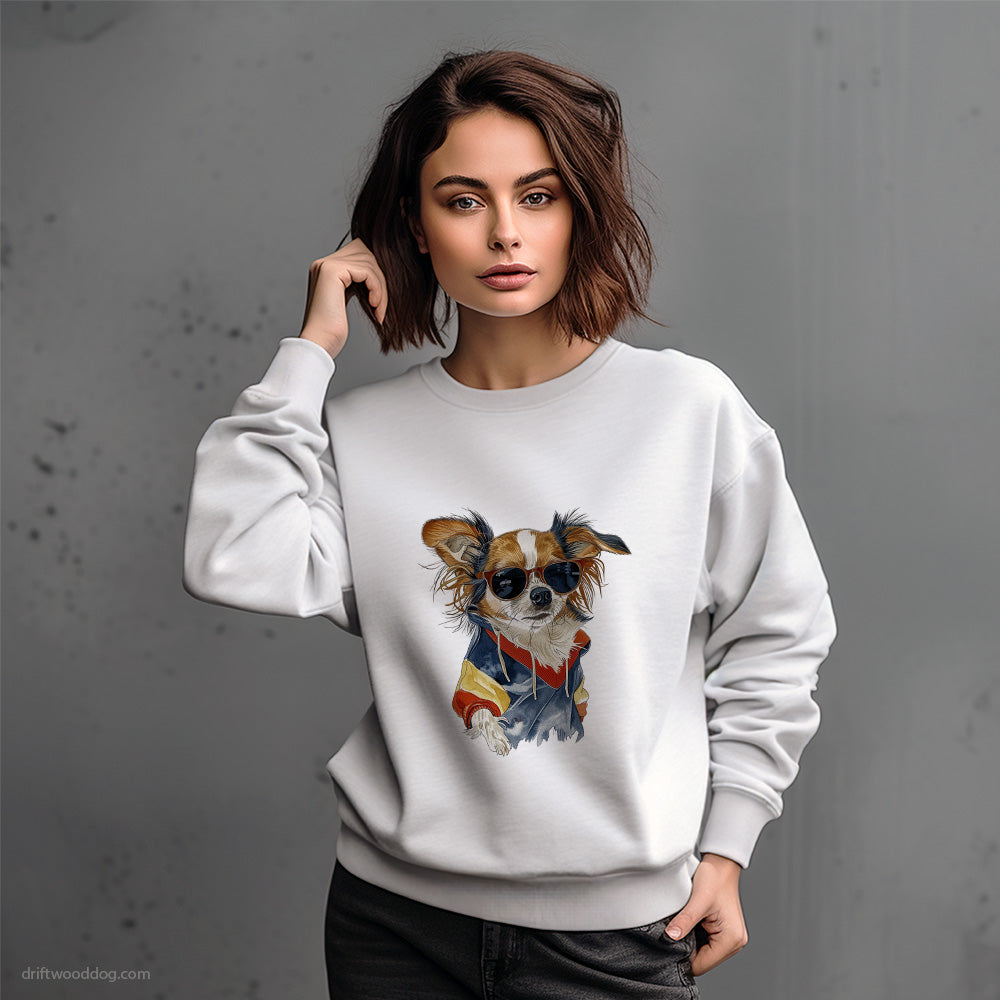 Chihuahua Wearing Rainbow Outfit Sweatshirt – Dog-Themed Gifts for Dog Lovers