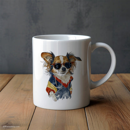 Chihuahua Wearing Rainbow Outfit Mug – Unique Dog Cups | Dog-Themed Mugs