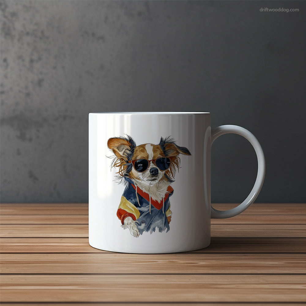 Chihuahua Wearing Rainbow Outfit Mug – Funny Dog Coffee Mugs | Quirky Canine Drinkware