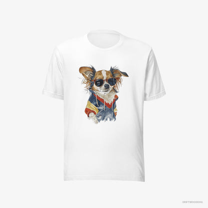 Chihuahua Wearing Rainbow Outfit White T-Shirt