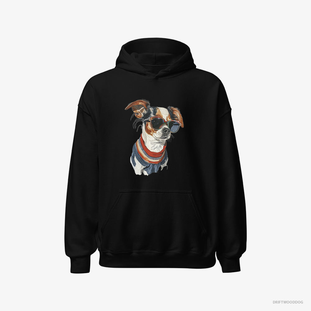 Chihuahua Hoodie – Men Black Hoodie Classic – Ready for Pride (on White Background)