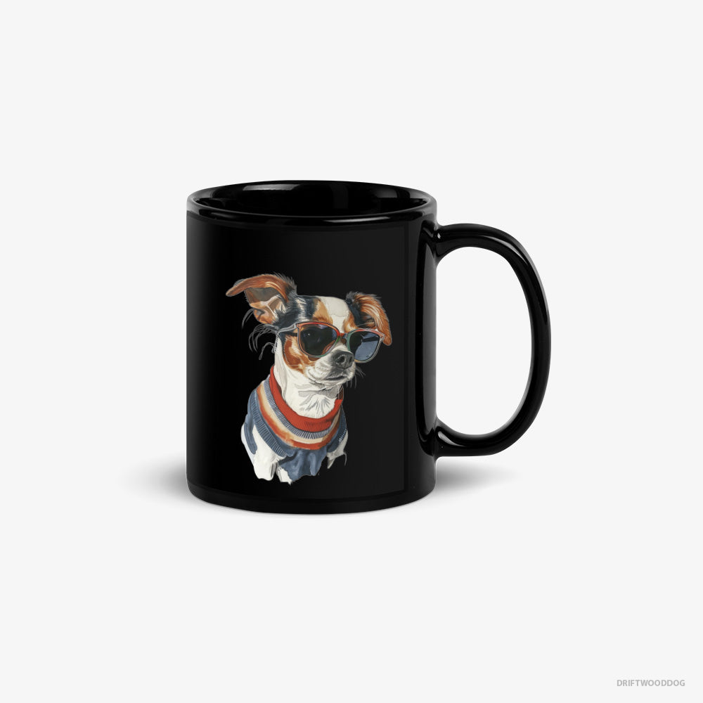 Chihuahua Mug – Unisex Black Mug Classic – Ready for Pride (on White Background)