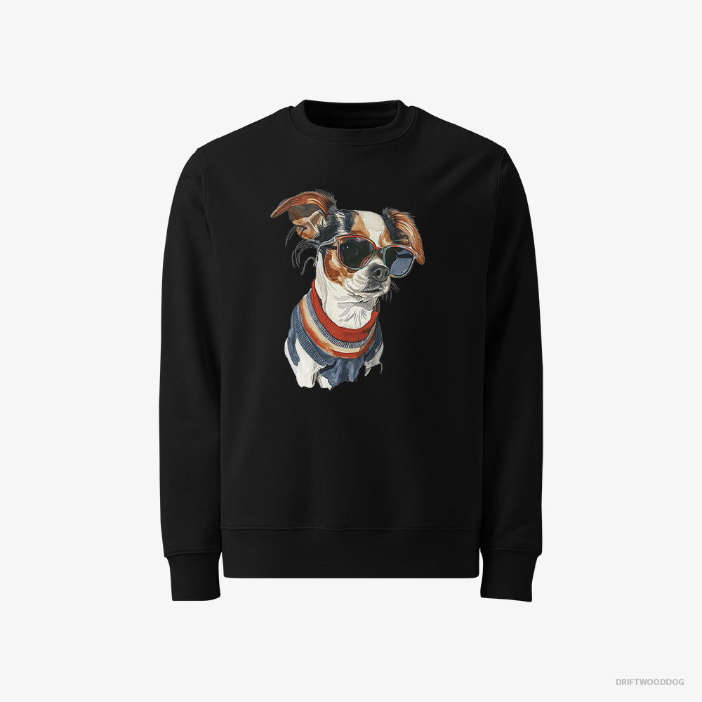 Chihuahua Sweatshirt – Men Black Sweatshirt Classic – Ready for Pride (on White Background)