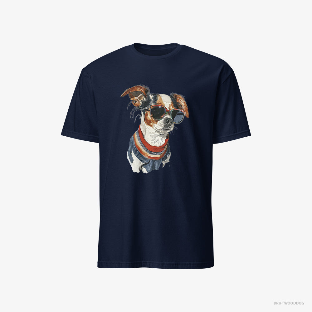 Chihuahua T-Shirt – Men Navy T-Shirt Classic – Ready for Pride (on White Background)