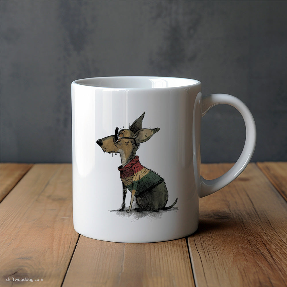 Chihuahua Wearing Rainbow Outfit Mug – Unique Dog Cups | Dog-Themed Mugs