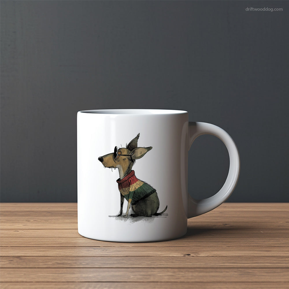 Chihuahua Wearing Rainbow Outfit Mug – Custom Dog Mugs | Personalized Pet Mugs