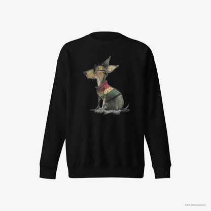 Chihuahua Wearing Rainbow Outfit Black Sweatshirt