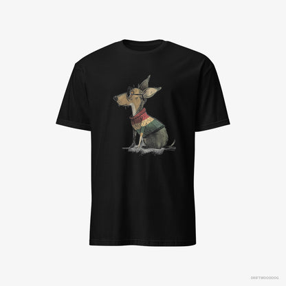 Chihuahua Wearing Rainbow Outfit Black T-Shirt