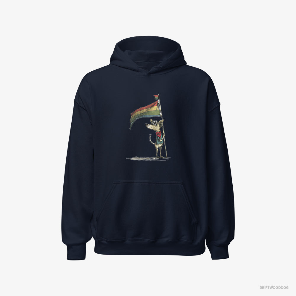 Chihuahua Holding Pride Flag Classic Hoodie