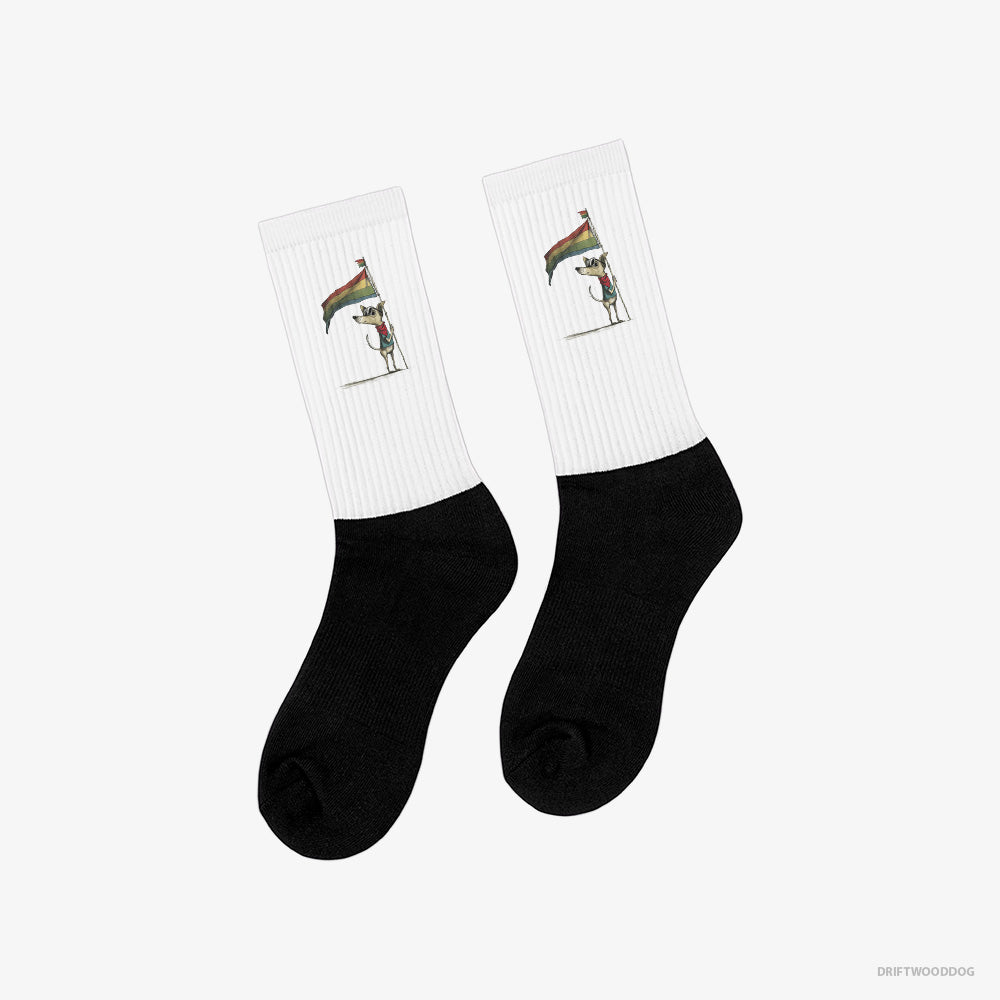 Chihuahua Holding Pride Flag Classic Socks