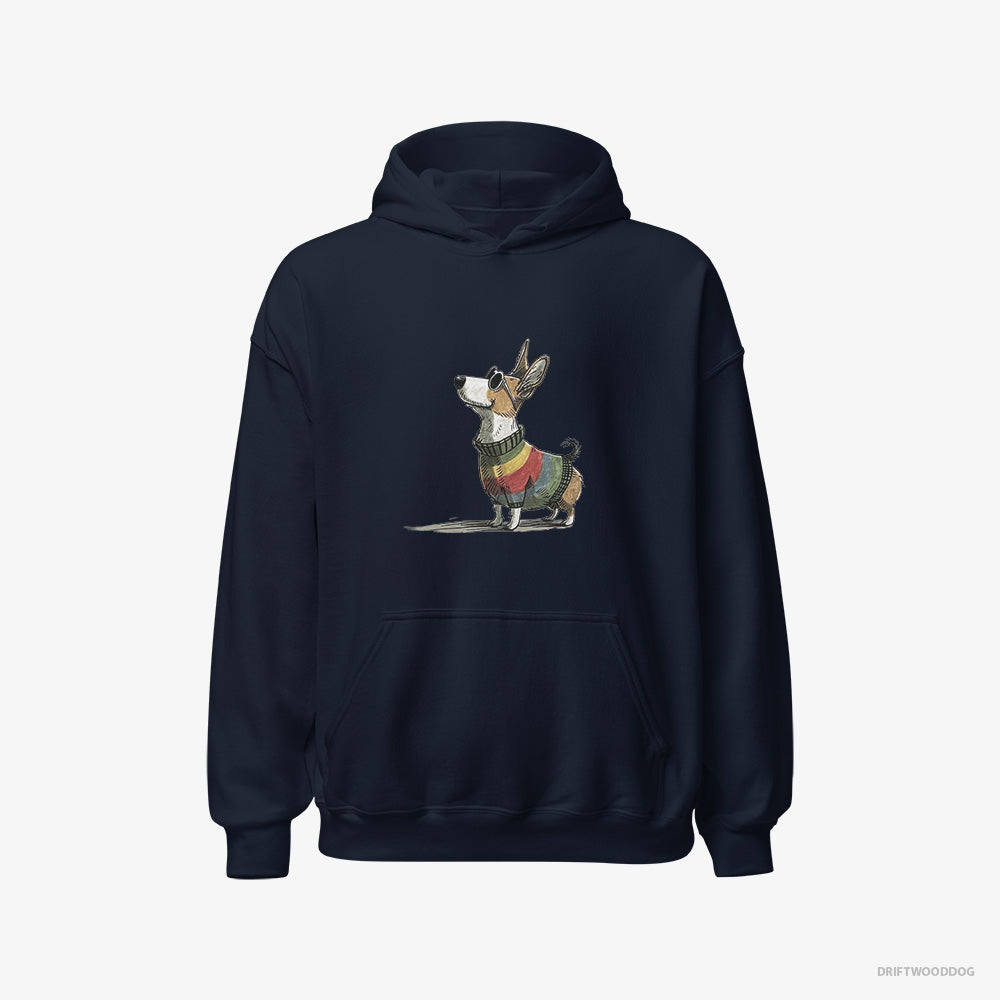 Corgi Adorned in Rainbow Gear Classic Hoodie