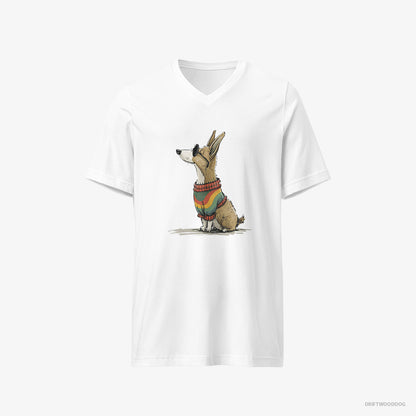 Corgi Clad in Rainbow Apparel White T-Shirt