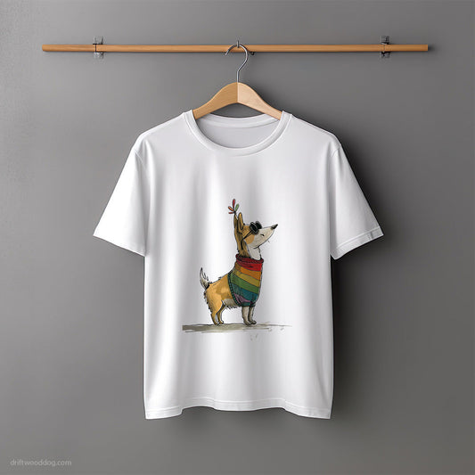 Proud Corgi Set for Pride T-Shirt – Unisex Tee for Dog Lovers