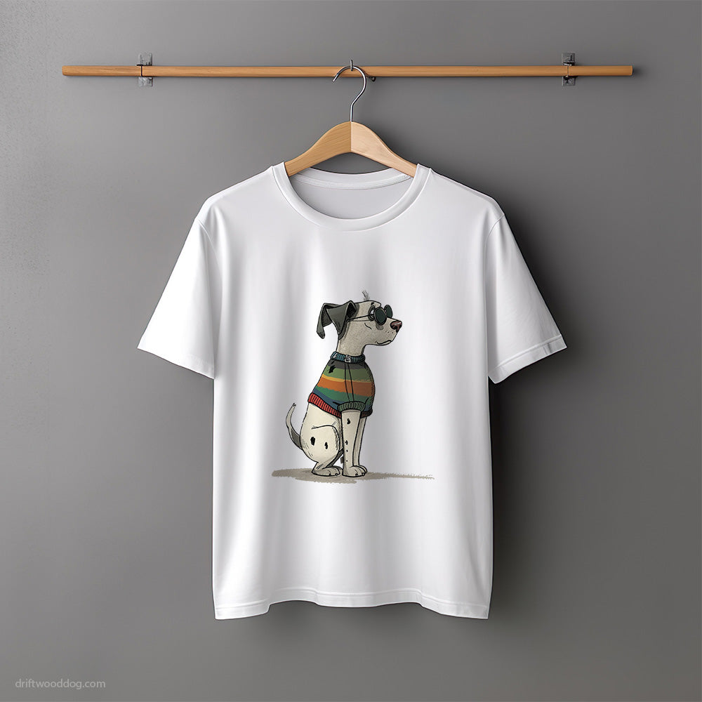 Dalmatian Dressed in Rainbow Attire T-Shirt – Unisex Tee for Dog Lovers