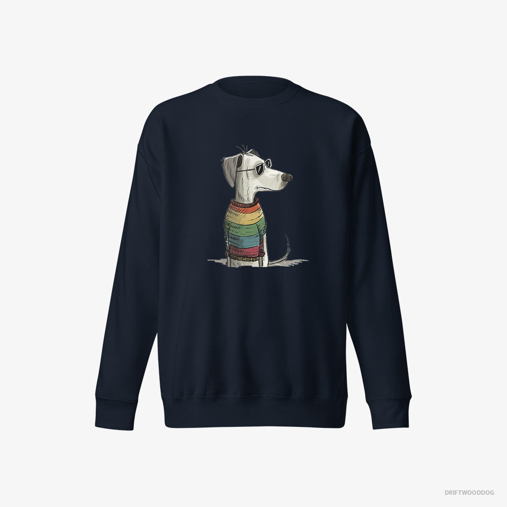 Dalmatian Sweatshirt – Men Navy Sweatshirt Eco-Friendly – All Set for Pride (on White Background)