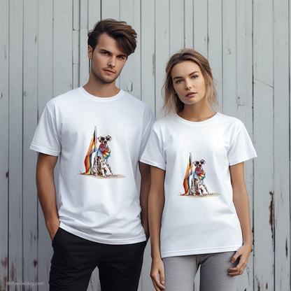 Proud Dalmatian with an LGBTQ+ Flag T-Shirt – Unique Dog T-Shirts for Pet Lovers