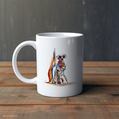 Proud Dalmatian with an LGBTQ+ Flag Mug – Cute Dog-Themed Mugs | Perfect Gifts for Dog Lovers