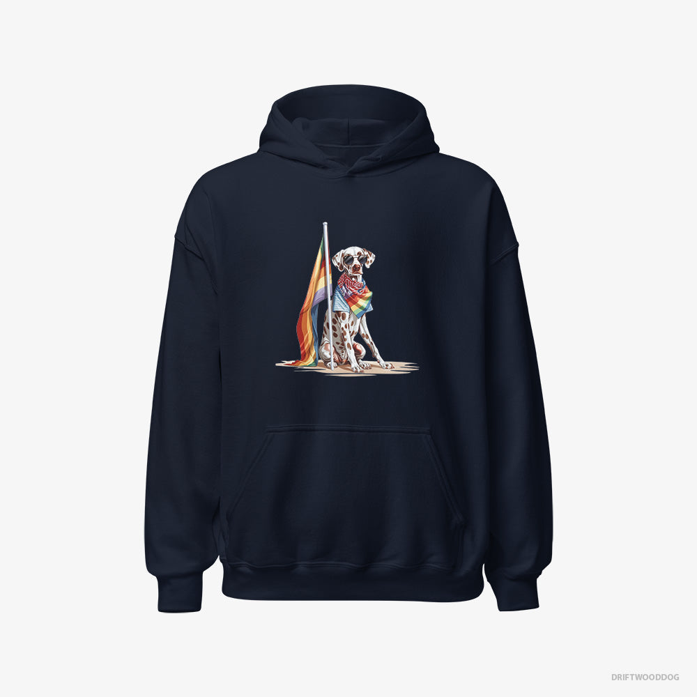 Dalmatian with an LGBTQ+ Flag Classic Hoodie