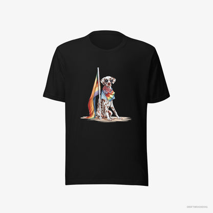 Dalmatian with an LGBTQ+ Flag Black T-Shirt