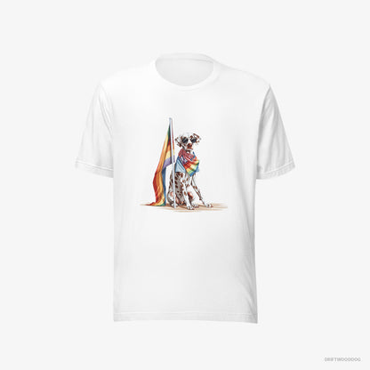 Dalmatian with an LGBTQ+ Flag White T-Shirt