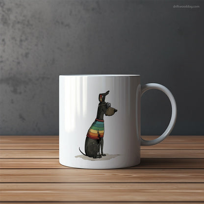 Dobermann All Set for Pride Mug – Funny Dog Coffee Mugs | Quirky Canine Drinkware