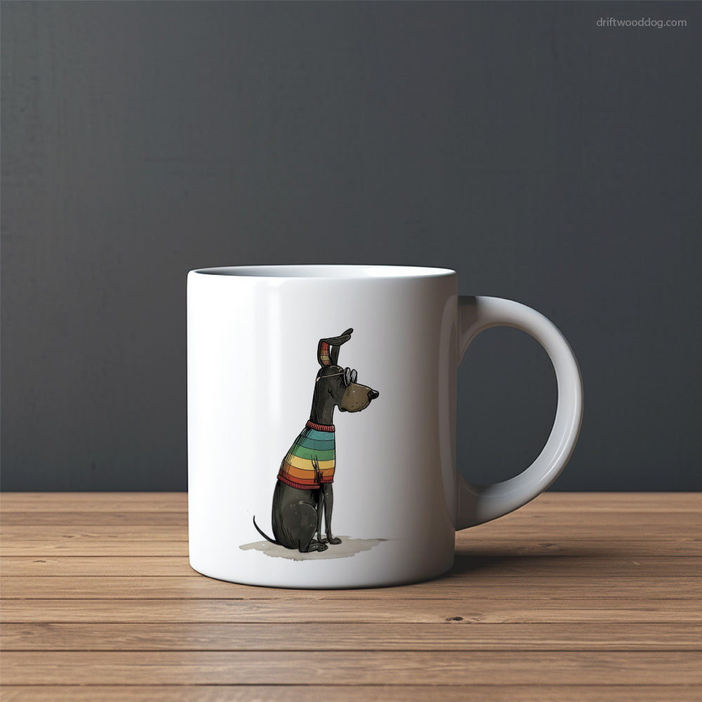 Dobermann All Set for Pride Mug – Custom Dog Mugs | Personalized Pet Mugs